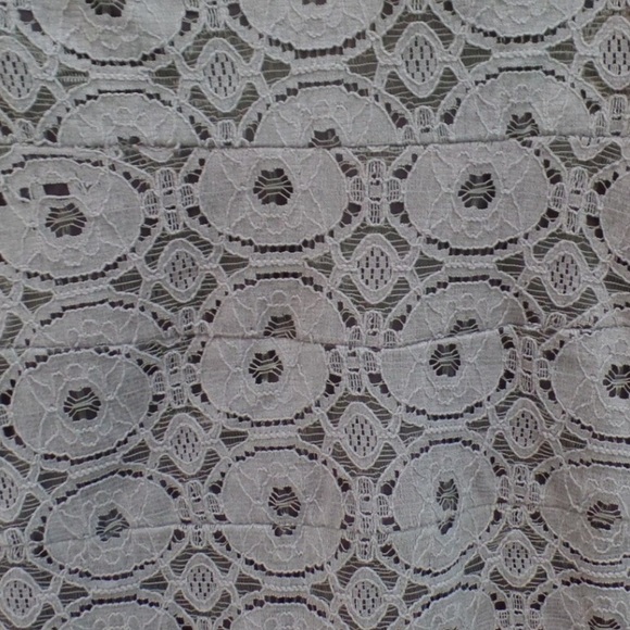 Enfocus Studio 8 Dress Light Brown Lace Floral Stretch Bodycon Empire Flattering - Picture 5 of 6